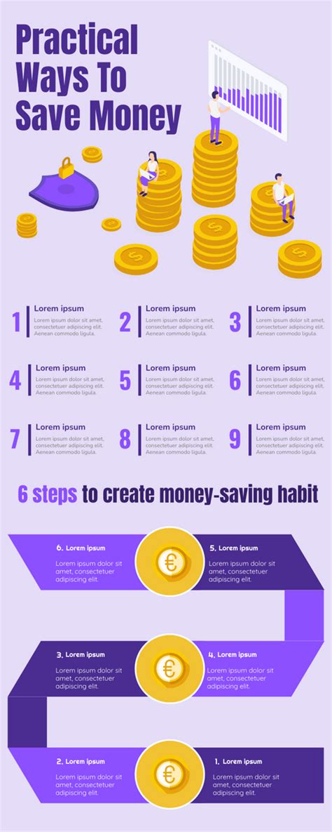 Ways To Save Money Infographic Infographic Template