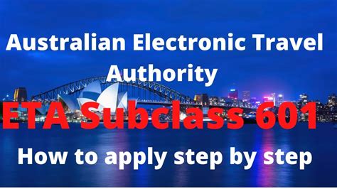 Australian Electronic Travel Authority ETA Subclass 601 How To Apply