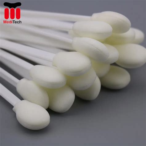 5 Large Round Lollipop Sterile Sponge Tipped Medical Foam Swab