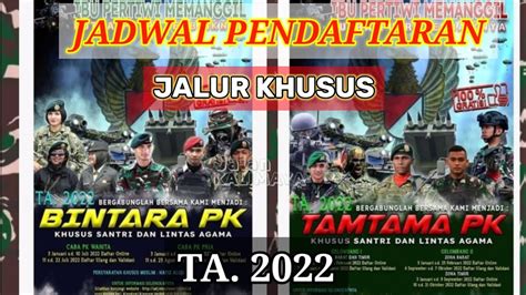 Jadwal Pendaftaran Bintara Pk Tamtama Pk Tni Ad Ta Khusus