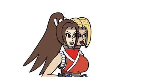 Fusion Two Headed Combination Blue Mary Mai Shiranui Conjoined Pixiv