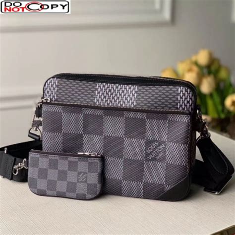 Louis Vuitton Men S Trio Messenger Bag In Black Damier Canvas M