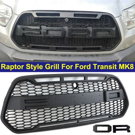 Grille For 2015 19 Ford Transit Mk8 Grill Hood Matte Black Raptor Style Wletter Eur 16364