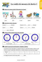 Temps Et Dur E Heure Minute Seconde Ce Exercice Valuation