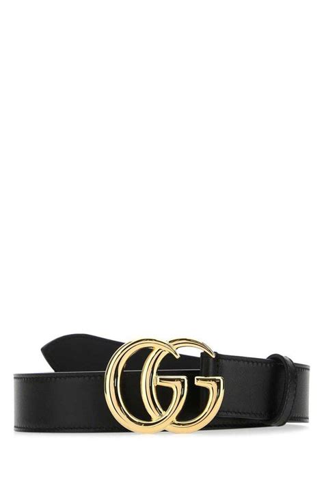 White Gucci Belt Gold Buckle