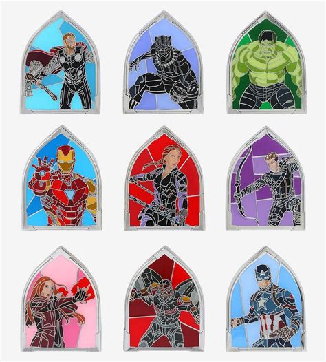 The Avengers Infinity Saga Stained Glass Window Portraits Set The