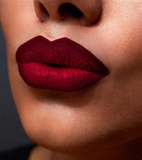 Dark Red Lipstick Makeup