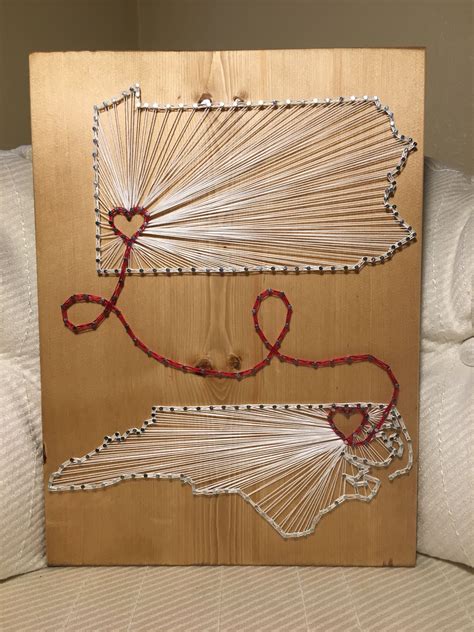 Double State String Art Pennsylvania North Carolina Order From