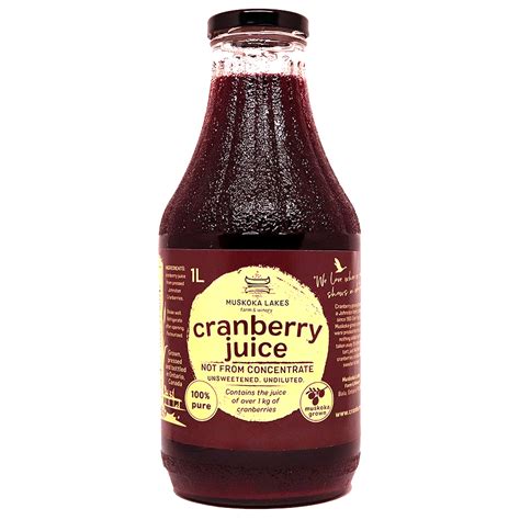 Pure Cranberry Juice - Muskoka Lakes Farm & Winery