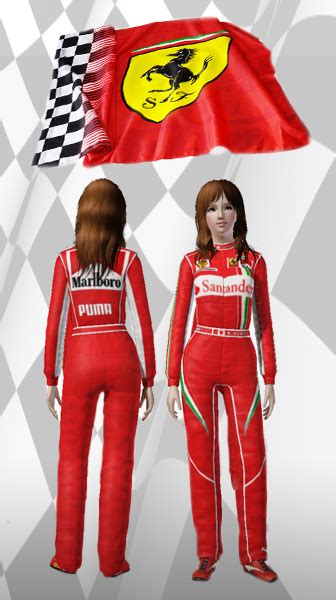 The Sims Resource Ferrari Racing Outfit Af Version