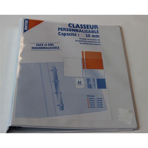 Classeur Souple Personnalisable A Dos Mm Pas Cher Auchan Fr