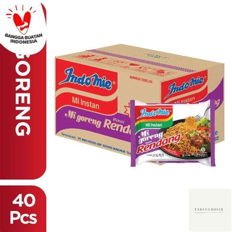 Jual NOODLES INDOMIE GORENG RASA RENDANG KEMASAN DUS ISI 40 PCS