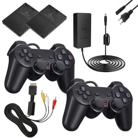 Kit Completo Compativel Ps Controles Fonte Cabo Rca Card Bmax