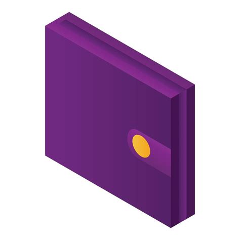 Leather Wallet Icon Isometric Style 15379528 Vector Art At Vecteezy