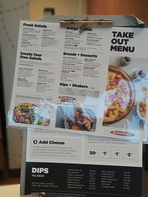 Menu At Panago Pizza Pizzeria Mississauga Confederation Pkwy