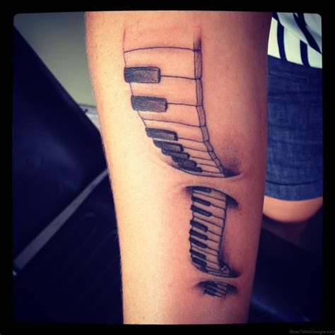 Elegant Piano Tattoos