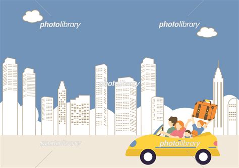 車で旅行を楽しむ人達 イラスト素材 [ 7296734 ] フォトライブラリー Photolibrary