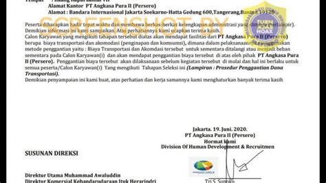 Contoh Undangan Wawancara Kerja Inilah Contoh Surat Panggilan