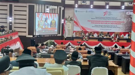 Peringati Hut Ri Ke Dprd Oki Gelar Live Streaming Pidato Kenegaraan