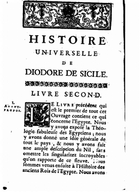 Diodore De Sicile Biblioth Que Historique Livre Ii