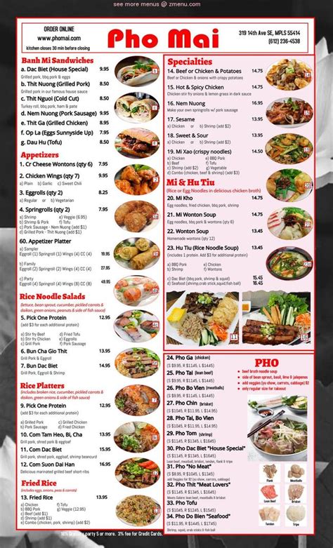 Online Menu Of Pho Mai Eden Prairie Restaurant Eden Prairie Minnesota