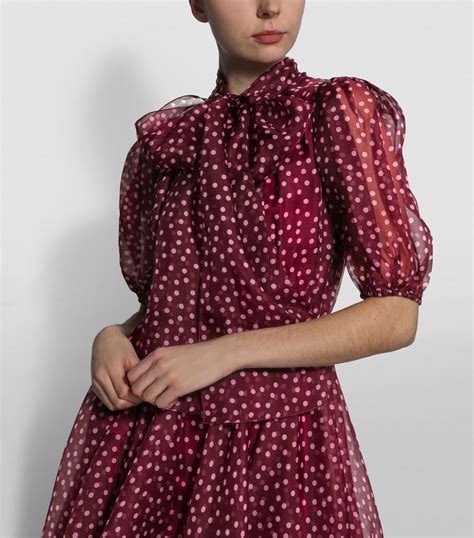 Dolce Gabbana Silk Polka Dot Mini Dress Harrods