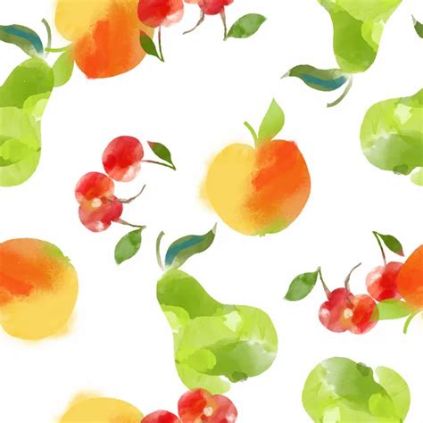 Background: watercolor fruit | Watercolor fruit background — Stock Photo © ZeninaAsya #63195425