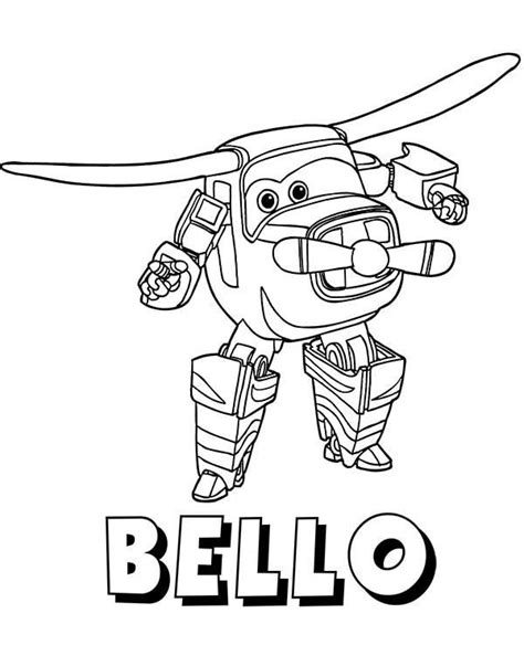 Bello Super Wings Coloring Page Free Printable Coloring Pages For Kids