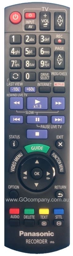 N Qayb Panasonic Genuine Original Blu Ray Disc Recorder Remote