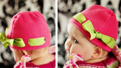 How To Make A Fleece Hat With Ribbon Youtube