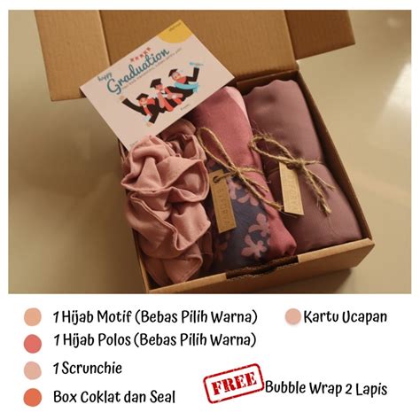 Jual Hampers Hijab Kerudung Motif Kado Hadiah T Ulang Tahun Birthday