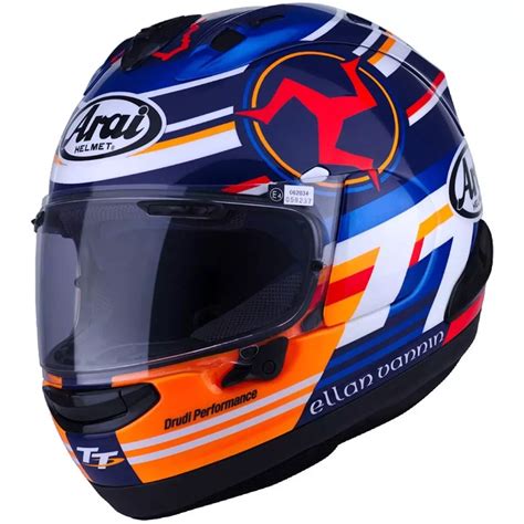 CASQUE ARAI RX7 V EVO REPLICA TOURIST TROPHY IOM 2024 Casque Intégral