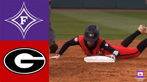 Georgia Highlights Vs Furman College Softball Highlights