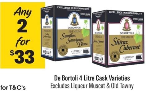 De Bortoli Litre Cask Varieties Offer At Coles