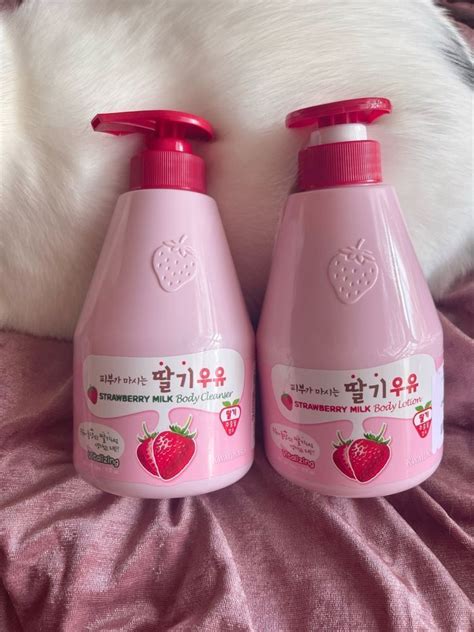 Strawberry Milk Cleanser Body Lotion Koreanskincare