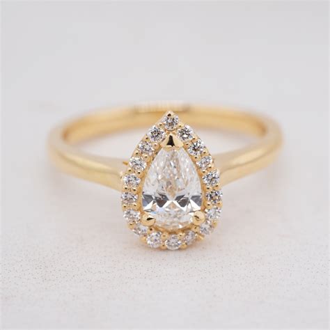 Pear Shaped Diamond Halo Engagement Ring » Dalgleish Diamonds