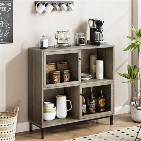 Amazon Idealhouse Coffee Bar Cabinet Farmhouse Sideboard Buffet