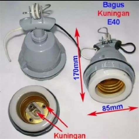 Jual FITTING KAP LAMPU JALAN E40 FITTING GANTUNG E40 KERAMIK Shopee