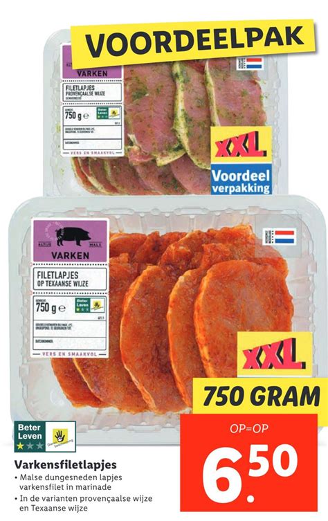 Varkensfiletlapjes Aanbieding Bij Lidl