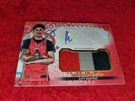 2023 TOPPS INCEPTION OVERTIME CARD OF JAHKI HOWARD RC AUTO RELIC 22 25