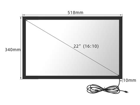 GT IR TK22 0 1 22 Infrared Touch Screen TK Series 16 10 Widescreen