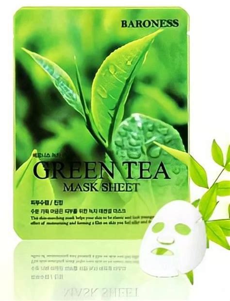 Maseczka BARONESS Green Tea Mask Sheet Maseczka Do Twarzy Z Ekstraktem