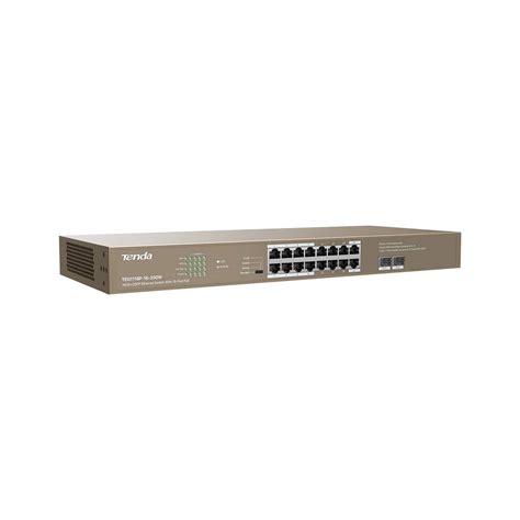 Tenda TEG1118P 16 250W 16 Port PoE 2 Port Gigabit SFP Uplink Slots