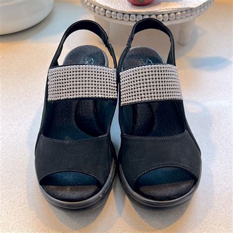 Skechers Shoes Skechers Memory Foam Wedge Sandals 7 With Band Of