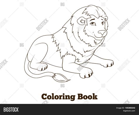 Coloring Book Lion Vector And Photo Free Trial Bigstock