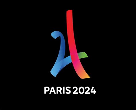 Paris 2024 Olimpico Juegos Oficial Simbolo Logo Resumen Diseno Vector