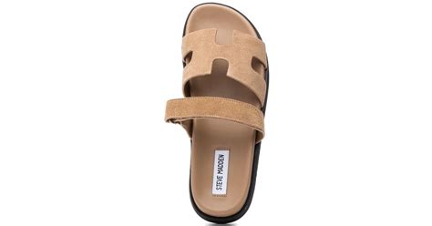 Steve Madden Mayven Slide Sandal In Natural Lyst