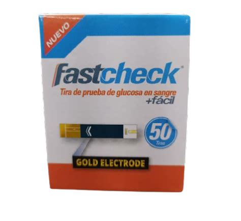 Tiras Prueba Glucosa Fastcheck Gold Electrode Und None