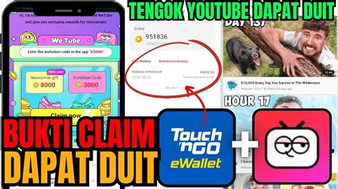 Wetube App Baru Muncul Bukti Claim Duit Free Touch N Go Ewallet