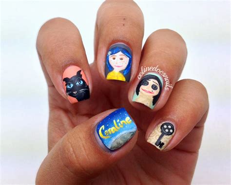 Nail Art Style: Coraline Nail Art